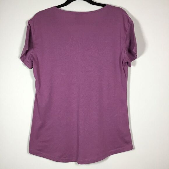 “Professional Bookworm” soft tee in eggplant purple v neck short sleeve size XL - Picture 3 of 4